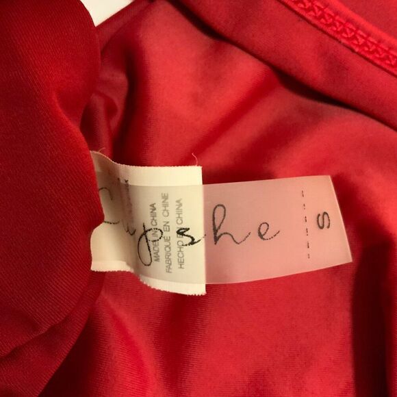 Cupshe Wine Red Lingering Farewell Lace Up Bikini Top Small - Picture 9 of 9